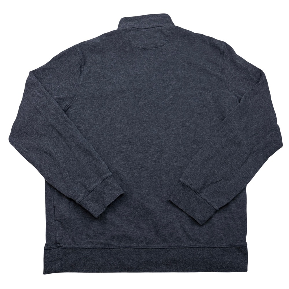 Polo Ralph Lauren Mens Large Charcoal Gray Quarter Zip Pullover Sweatshirt Pony - Picture 2 of 8